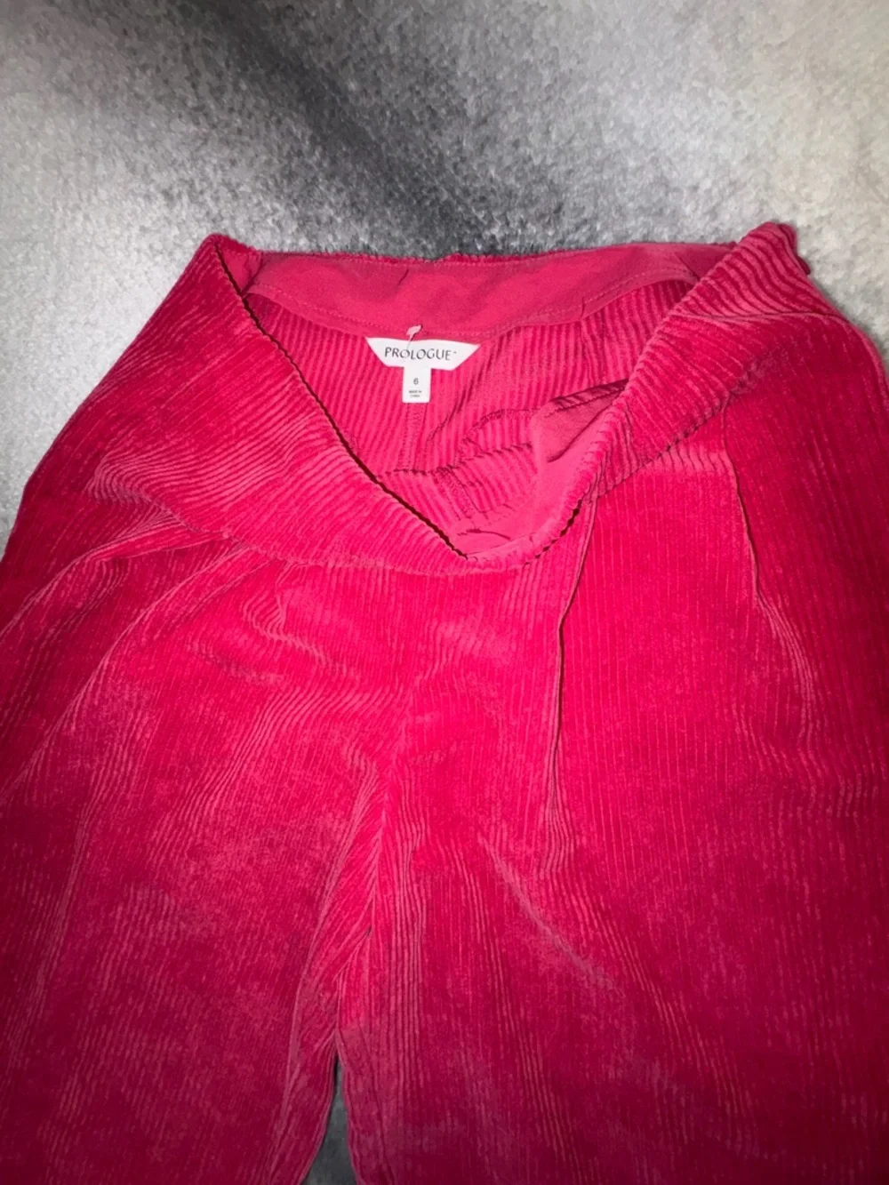 (B5)  NWOT Prologue Pink Corduroy Wide Leg Pants Size 6‎ High Rise Trouser